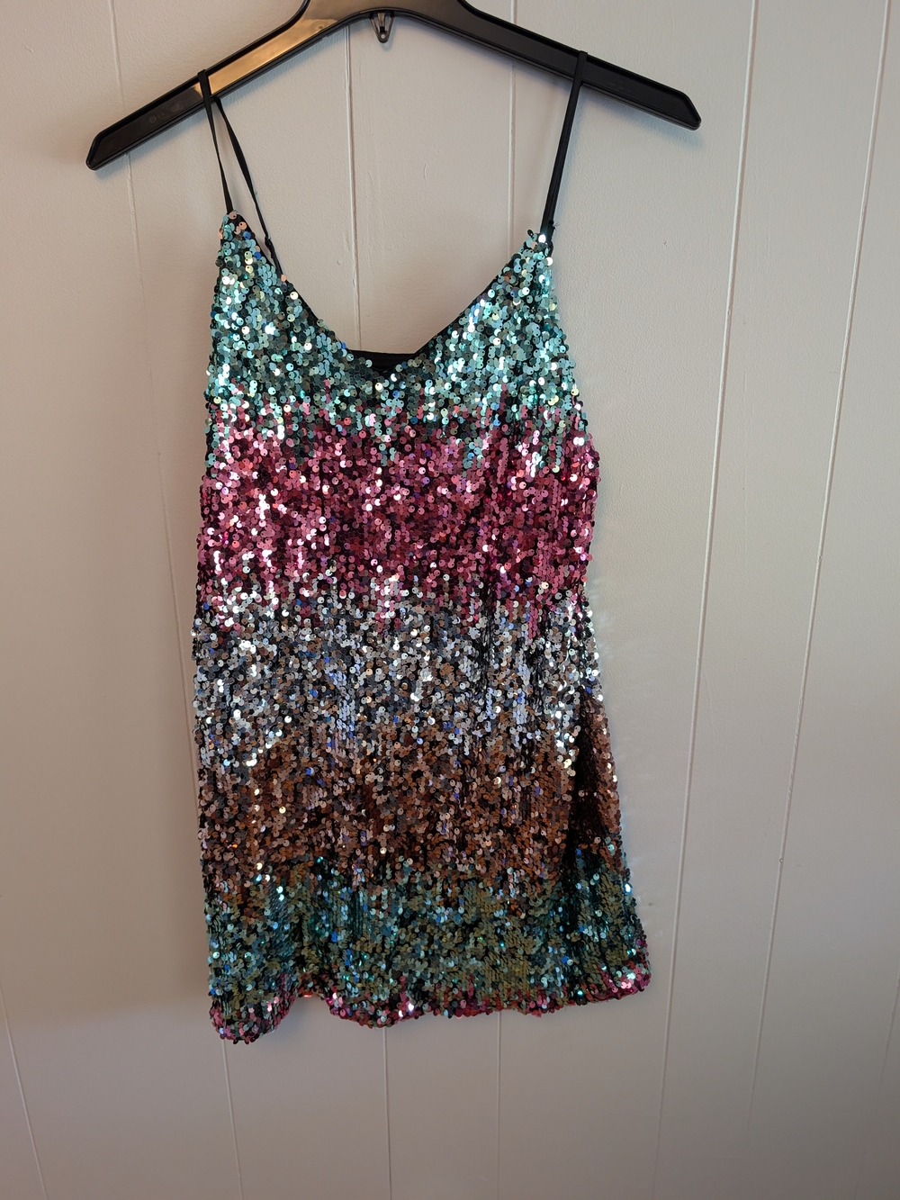 Express Girls Sequin Slip Dress in Teal, Pink, Silver, Bronze